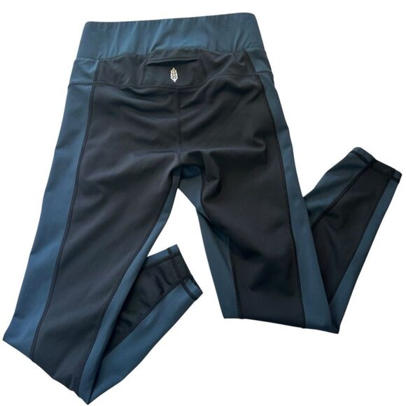 Free People Movement Rebel color block v crossover waistband Leggings small - Picture 6 of 12